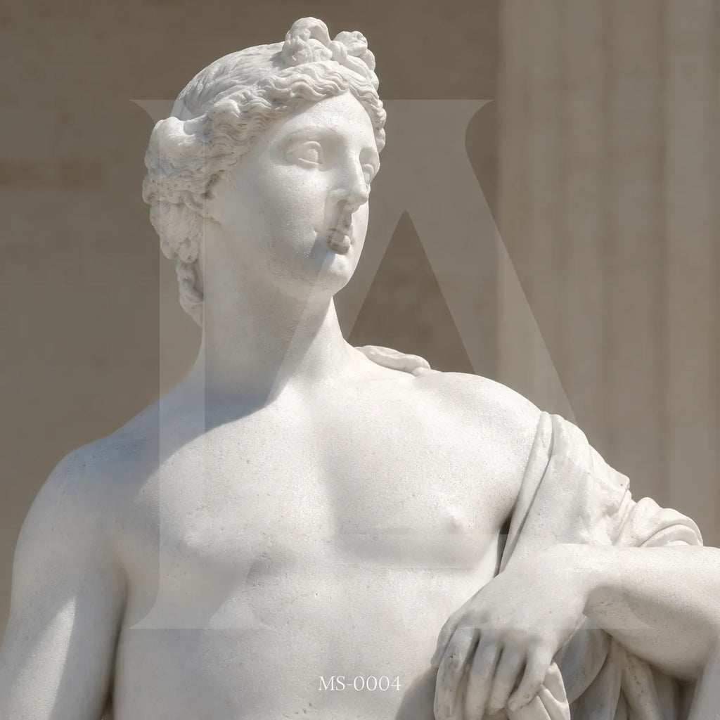 Classical White Marble Roman Male Statue | Luxury Garden Sculpture