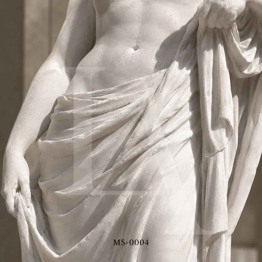 Classical White Marble Roman Male Statue | Luxury Garden Sculpture