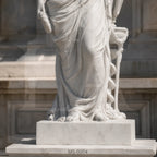Classical White Marble Roman Male Statue | Luxury Garden Sculpture