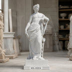 Classical White Marble Roman Male Statue | Luxury Garden Sculpture