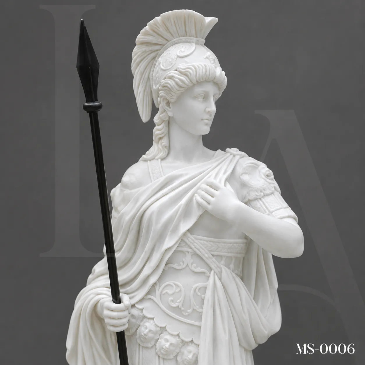 Classical Roman Warrior Marble Statues | Luxury Garden Entrance Sculpture