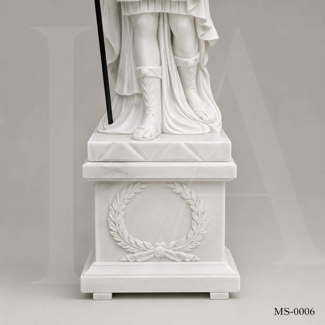 Classical Roman Warrior Marble Statues | Luxury Garden Entrance Sculpture