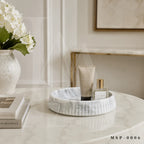 White Marble Decorative Bowl | Luxury Natural Stone Centerpiece