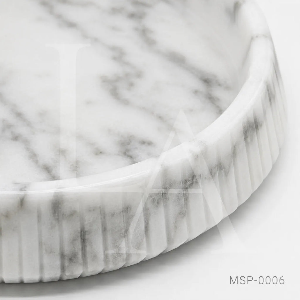 White Marble Decorative Bowl | Luxury Natural Stone Centerpiece