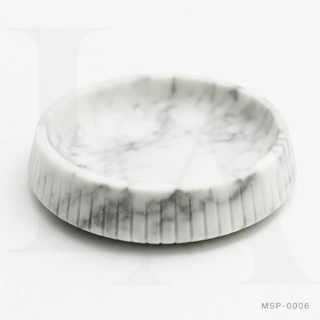 White Marble Decorative Bowl | Luxury Natural Stone Centerpiece