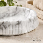 White Marble Decorative Bowl | Luxury Natural Stone Centerpiece