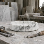 White Marble Decorative Bowl | Luxury Natural Stone Centerpiece