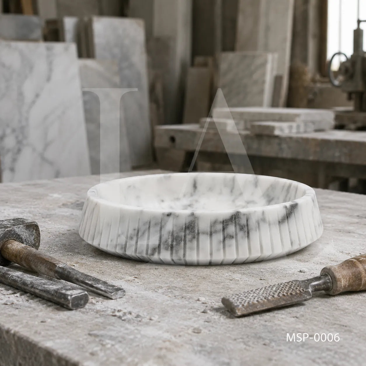 White Marble Decorative Bowl | Luxury Natural Stone Centerpiece