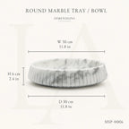 White Marble Decorative Bowl | Luxury Natural Stone Centerpiece