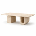 Travertine U-Base Coffee Table