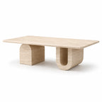 Travertine U-Base Coffee Table