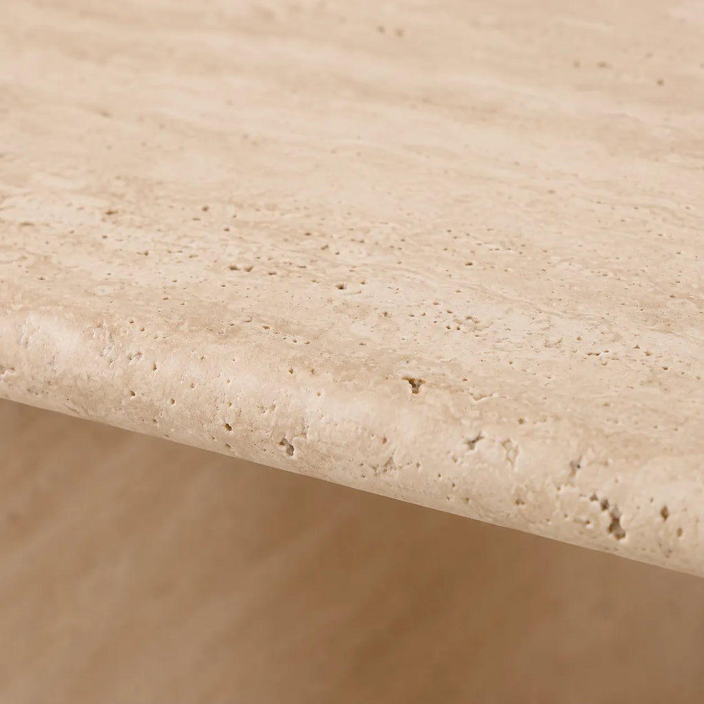 Travertine U-Base Coffee Table
