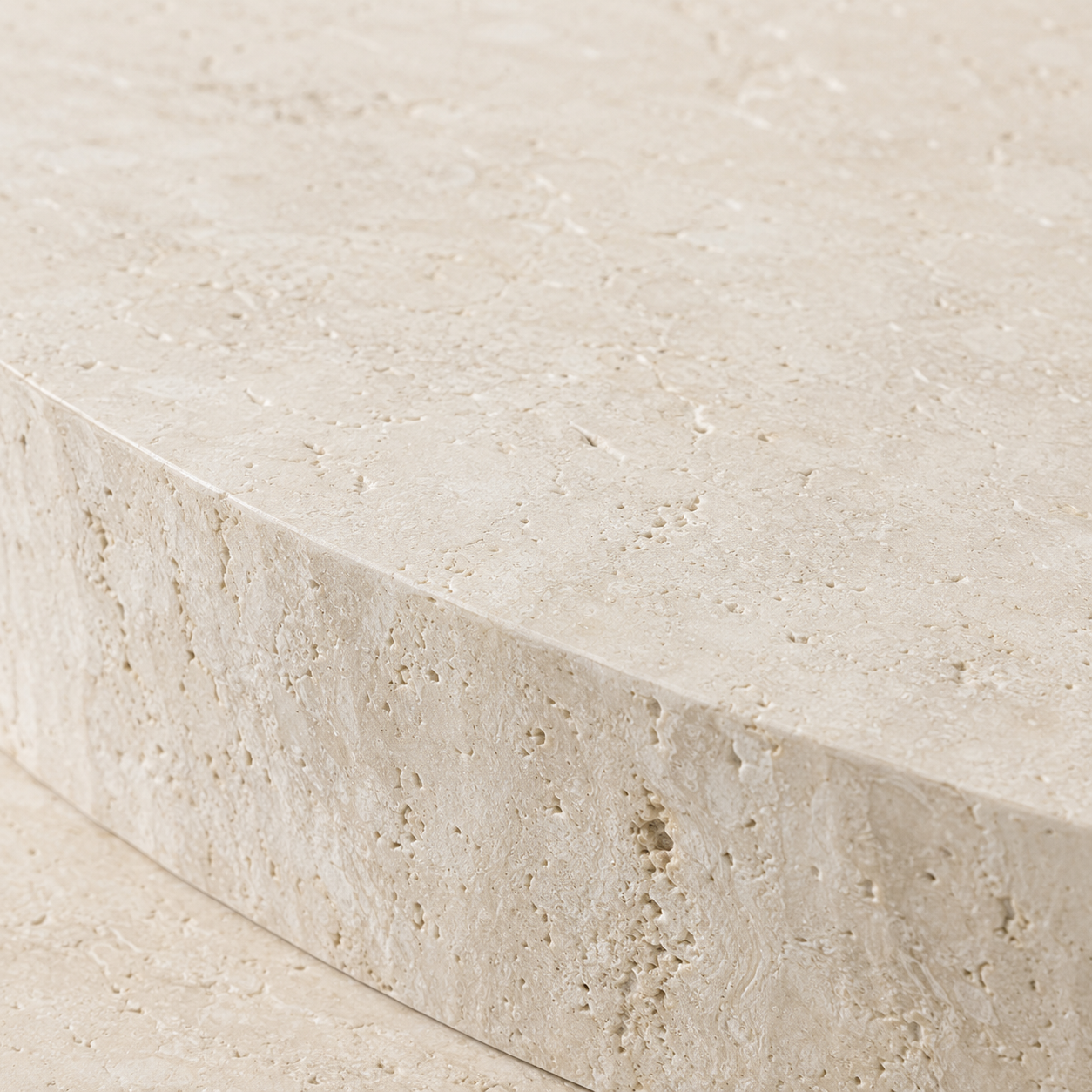 Layered Travertine Coffee Table