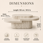 Layered Travertine Coffee Table