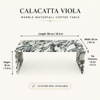 Calacatta Viola Marble Waterfall Coffee Table