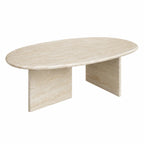 Organic White Travertine Coffee Table