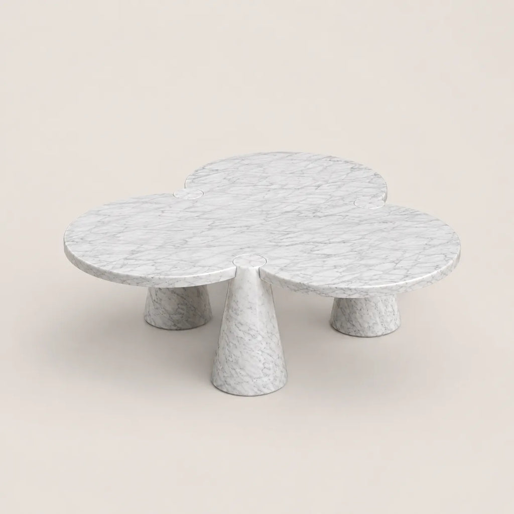 Carrara Marble Clover Coffee Table