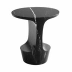 Black Marble Hourglass Side Table
