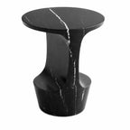 Black Marble Hourglass Side Table