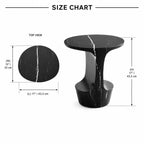 Black Marble Hourglass Side Table