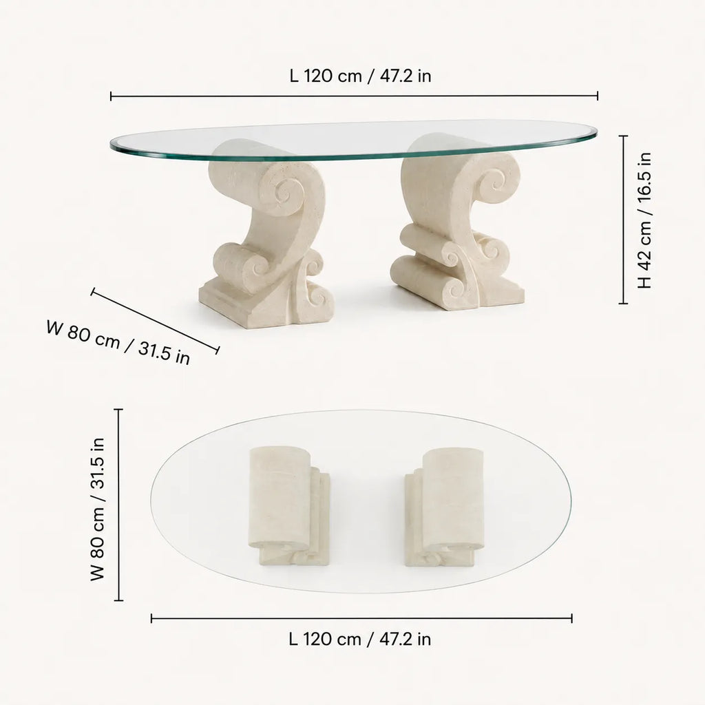 Sculptural Glass Coffee Table