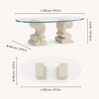 Sculptural Glass Coffee Table