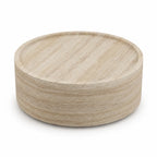 Round Travertine Drum Coffee Table