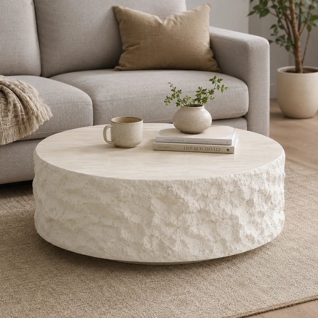 Organic Sculptural Stone Coffee Table
