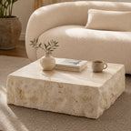Organic Stone Block Coffee Table