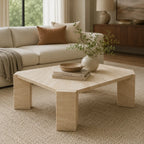 Square Travertine Coffee Table