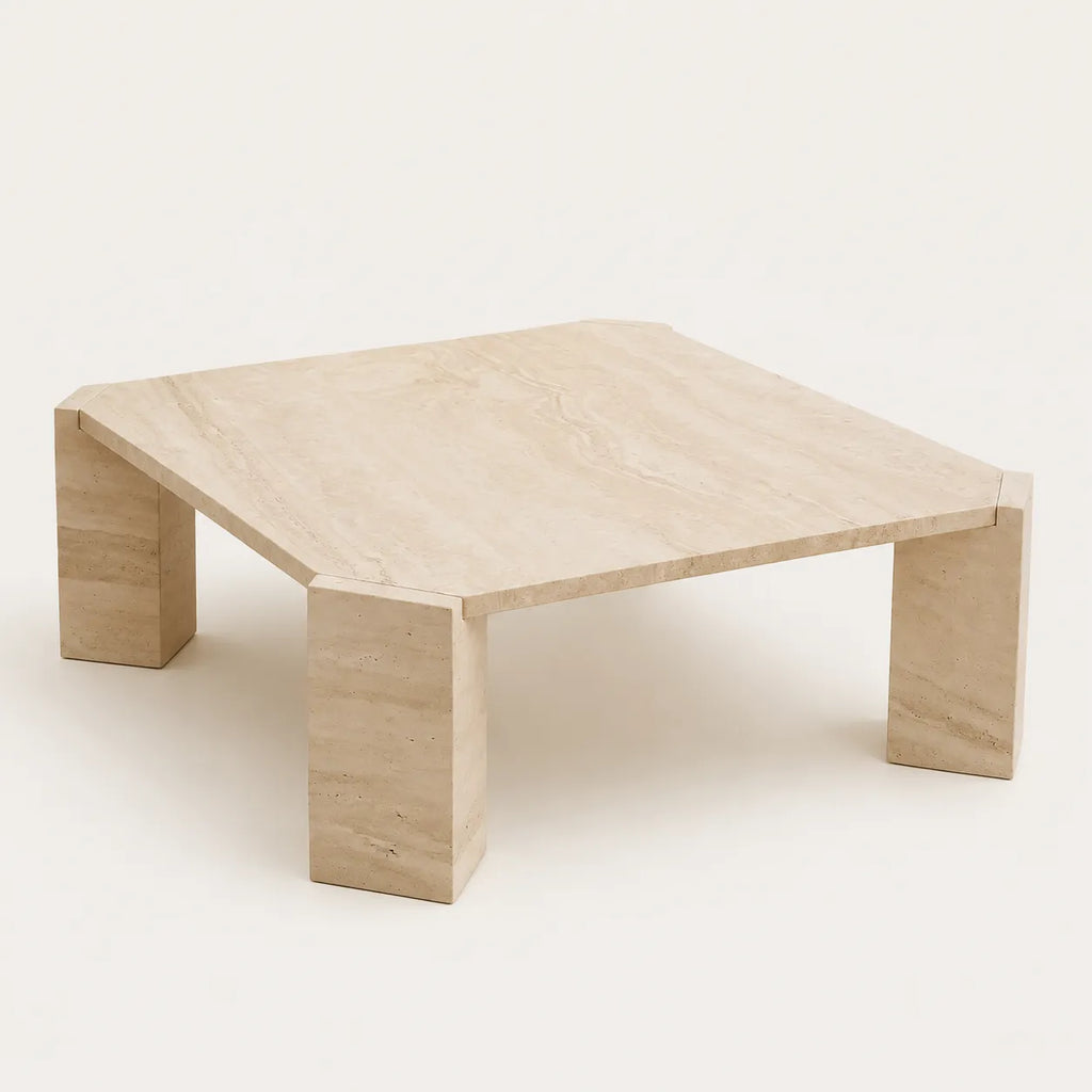 Square Travertine Coffee Table