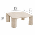 Square Travertine Coffee Table