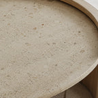 Oval Travertine Coffee Table