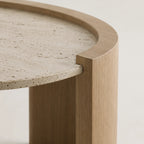 Oval Travertine Coffee Table