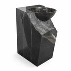 Black Marquina Marble Pedestal Sink
