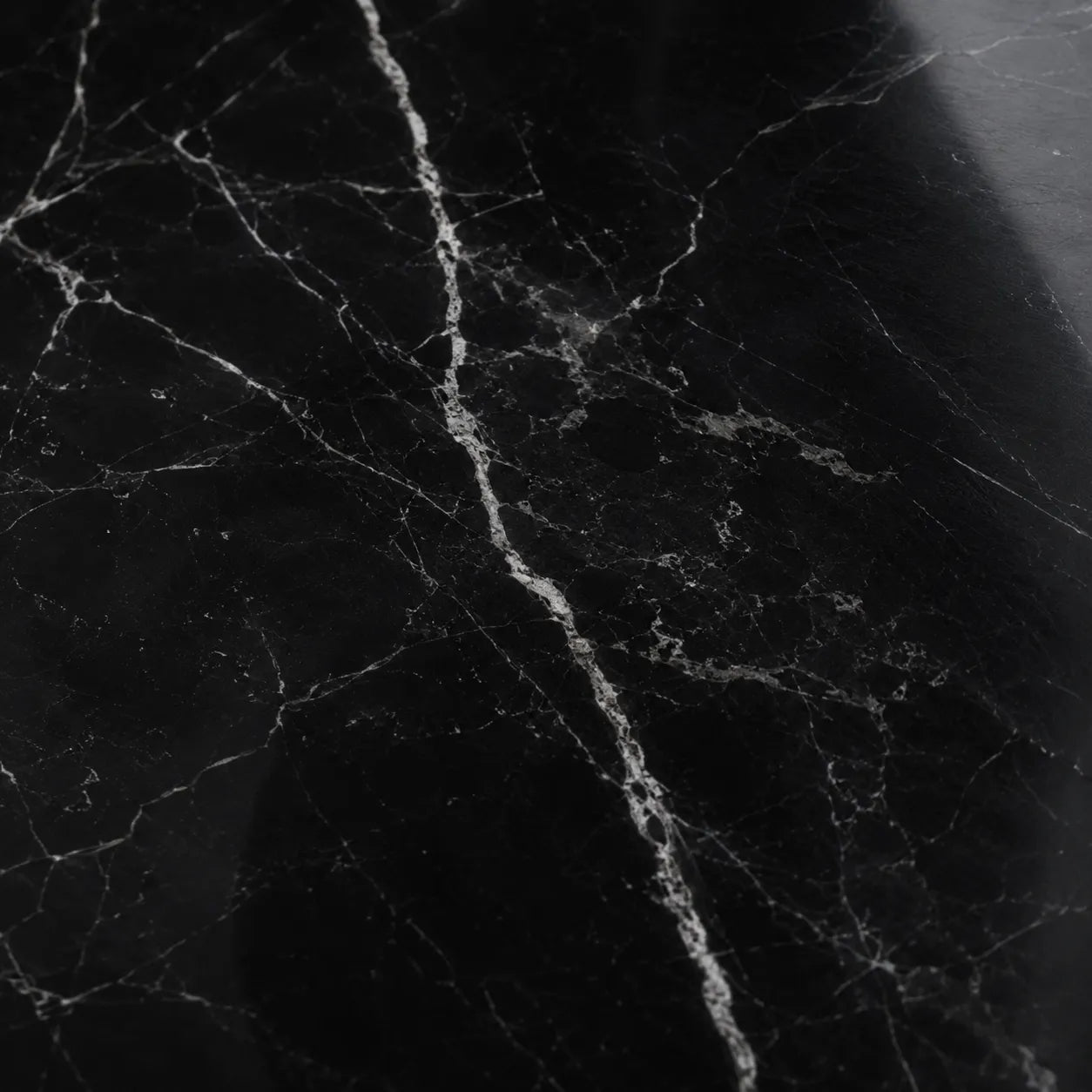 Black Marquina Marble Pedestal Sink