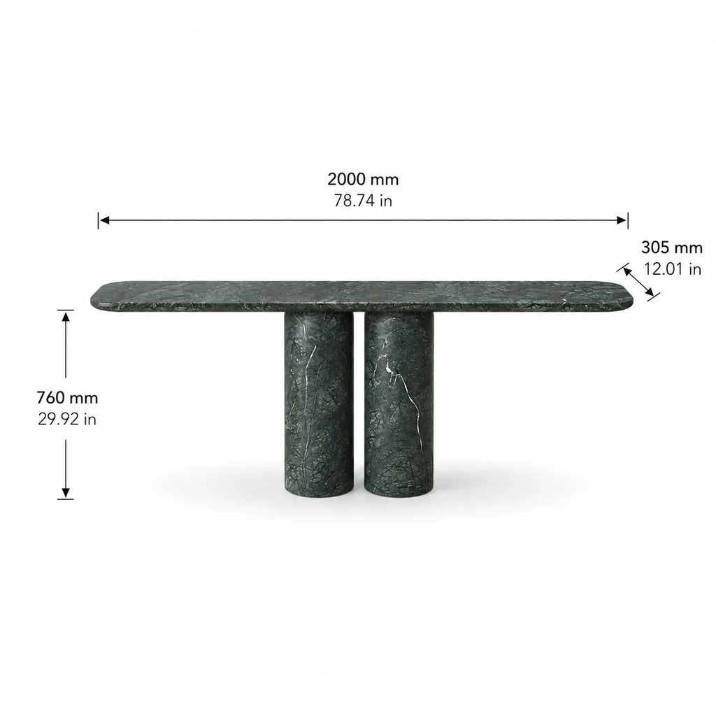 Indian Green Marble Console Table