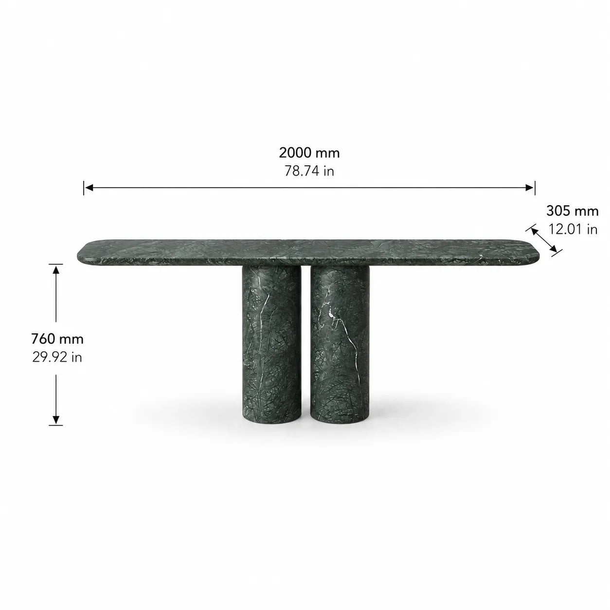 Indian Green Marble Console Table