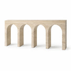 Travertine Arch Console Table