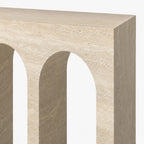 Travertine Arch Console Table