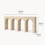 Travertine Arch Console Table