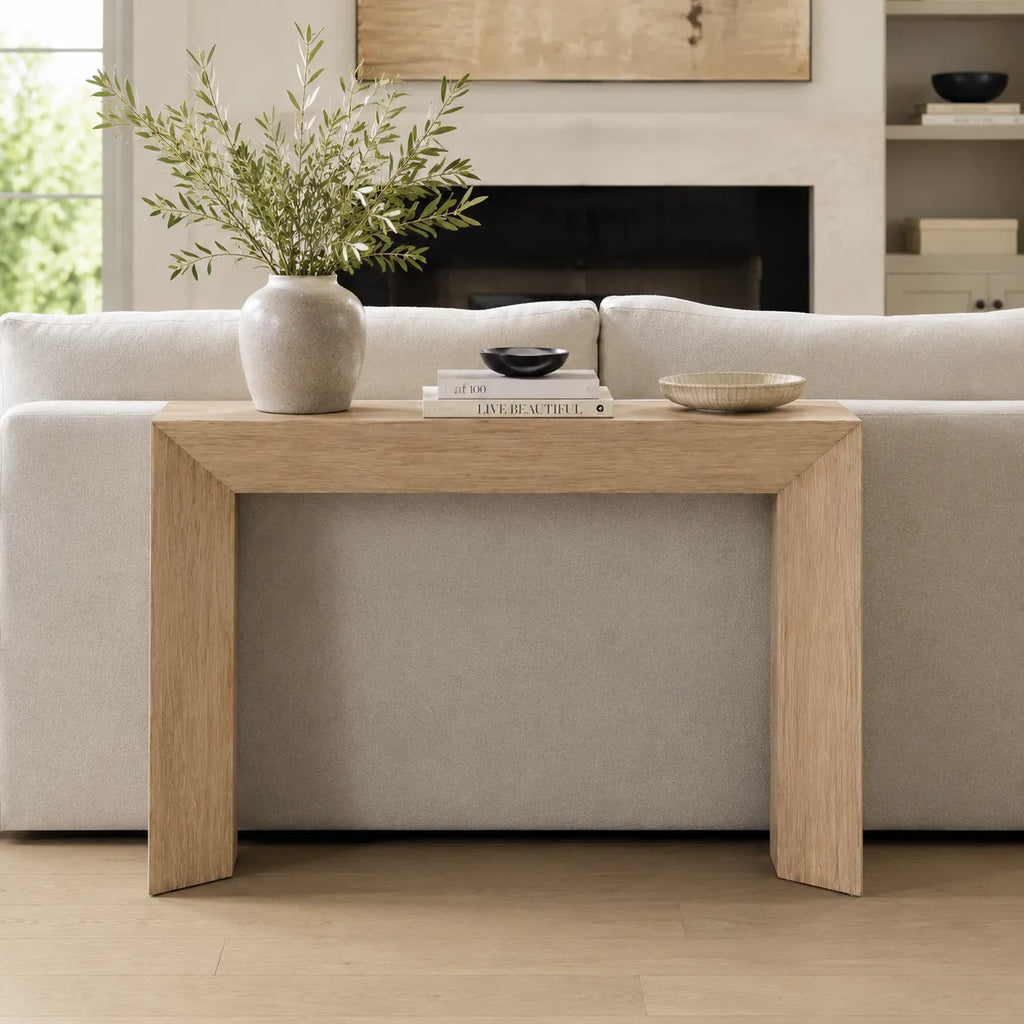 Travertine Console Table