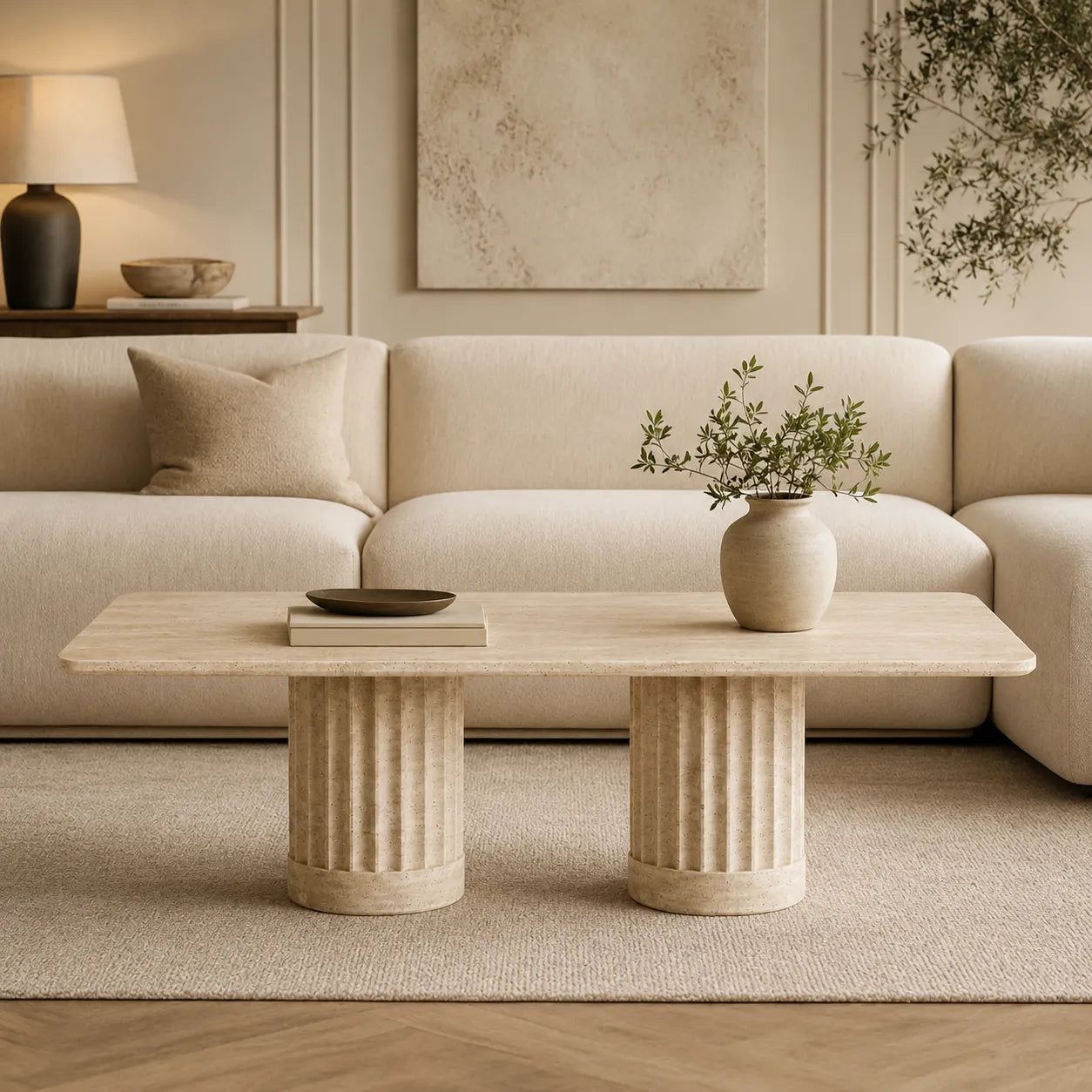 Travertine Dining Table
