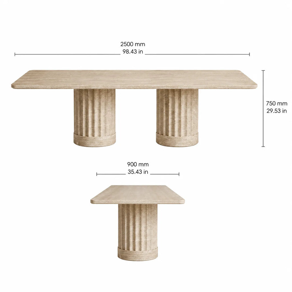 Travertine Dining Table