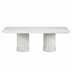 Carrara White Marble Dining Table