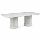 Carrara White Marble Dining Table