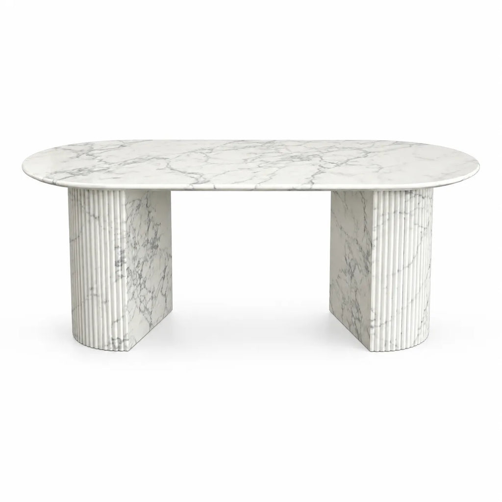 Statuario Marble Oval Dining Table
