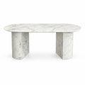 Statuario Marble Oval Dining Table