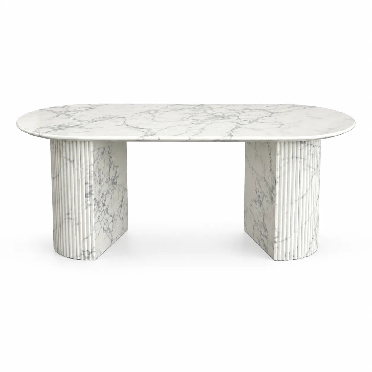 Statuario Marble Oval Dining Table