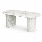 Statuario Marble Oval Dining Table